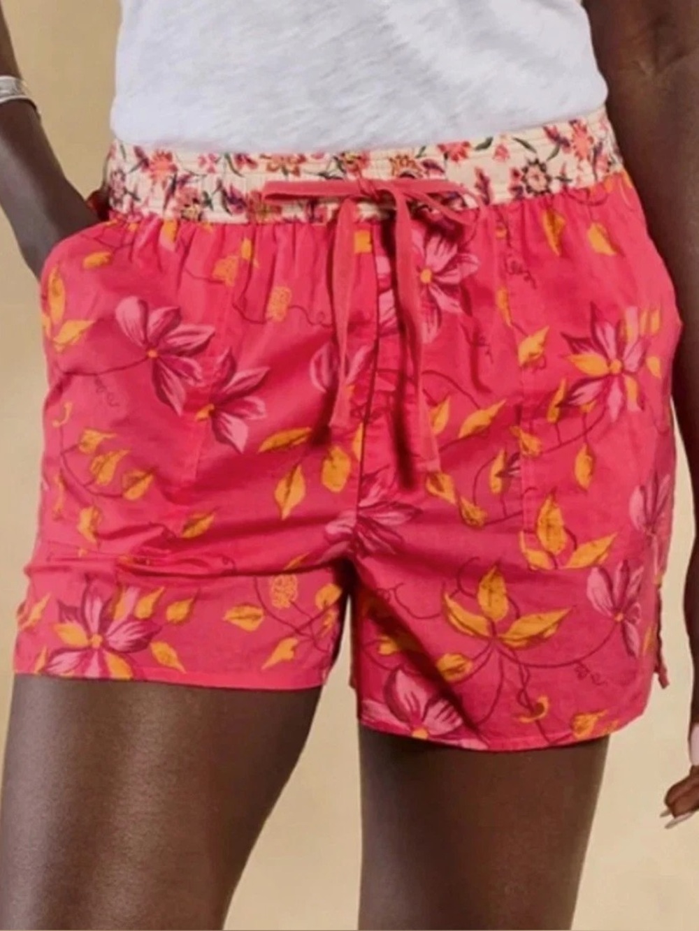 Sundance Kai Printed Cotton Shorts Size XS